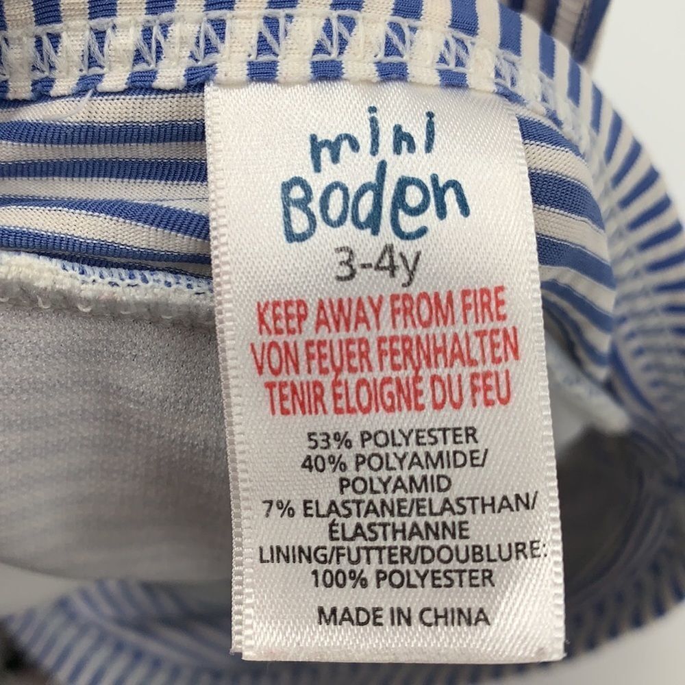 Mini Boden 3-4Y Striped‎ Ruffle Bikini - Picture 6 of 7